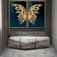 Load image into Gallery viewer, Golden Wings Double Framed Wall Art - Decor Home