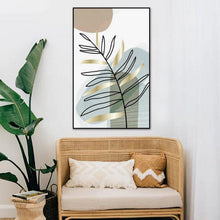 Load image into Gallery viewer, 2 Pcs Set Boho Leaf Abstract Framed Wall Art - Decor Home