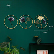 Load image into Gallery viewer, 3 Pcs Set Botanical Bliss Metal Wall Hanging - Decor Home