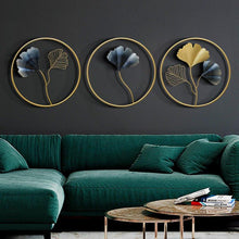 Load image into Gallery viewer, 3 Pcs Set Botanical Bliss Metal Wall Hanging - Decor Home