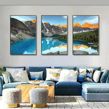 Load image into Gallery viewer, 3 Pcs Set Alpine Serenity Framed Canvas Wall Art - Decor Home