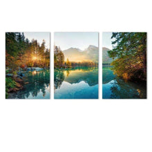 Load image into Gallery viewer, 3 Pcs Set Autumn Tranquillity Framed Canvas Wall Art - Decor Home