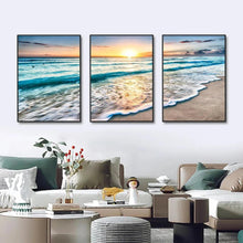 Load image into Gallery viewer, 3 Pcs Set Sunset Serenity Framed Canvas Art - Decor Home