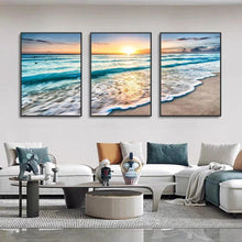 Load image into Gallery viewer, 3 Pcs Set Sunset Serenity Framed Canvas Art - Decor Home