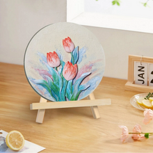 Load image into Gallery viewer, Bloom & Brush Tulip DIY Art Kit – 3D Floral Canvas with Quartz Sand Texture