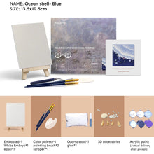 Load image into Gallery viewer, Seaside Whisper DIY Art Kit – Blue Shell Edition