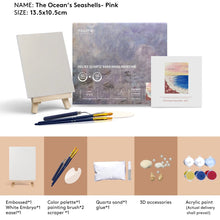 Load image into Gallery viewer, Seashell Serenity DIY Art Set – Pink Beach Edition