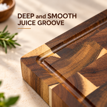 Load image into Gallery viewer, Rustic Acacia Wooden Cutting & Serving Board – Natural Timber Kitchen Décor