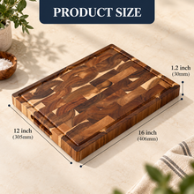 Load image into Gallery viewer, Rustic Acacia Wooden Cutting & Serving Board – Natural Timber Kitchen Décor