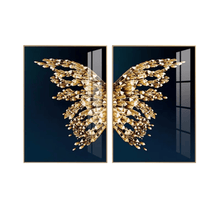 Load image into Gallery viewer, Golden Wings Double Framed Wall Art - Decor Home
