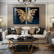 Load image into Gallery viewer, Golden Wings Double Framed Wall Art - Decor Home