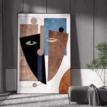Load image into Gallery viewer, Mystical Faces: Abstract Minimalist Painting - Decor Home