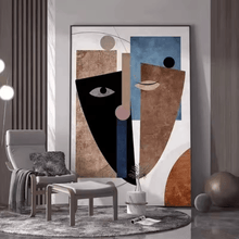 Load image into Gallery viewer, Mystical Faces: Abstract Minimalist Painting - Decor Home