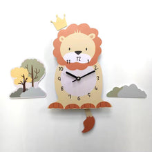 Load image into Gallery viewer, Adorable Lion Silent Nursery Room Wall Clock - Decor Home