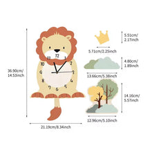 Load image into Gallery viewer, Adorable Lion Silent Nursery Room Wall Clock - Decor Home