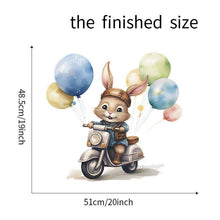 Load image into Gallery viewer, Rabbit's Balloon Motorcycle Ride Wall Stickers - Decor Home