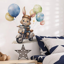 Load image into Gallery viewer, Rabbit's Balloon Motorcycle Ride Wall Stickers - Decor Home