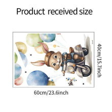 Load image into Gallery viewer, Rabbit's Balloon Motorcycle Ride Wall Stickers - Decor Home