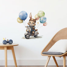 Load image into Gallery viewer, Rabbit's Balloon Motorcycle Ride Wall Stickers - Decor Home