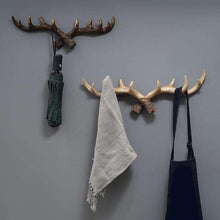 Load image into Gallery viewer, Wild Antler Wall Hooks – Decorative Resin Hanger for Coats, Towels & More