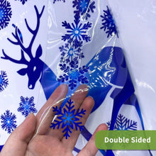 Load image into Gallery viewer, Blue Pine Trees & Deer Christmas Window Stickers - Decor Home