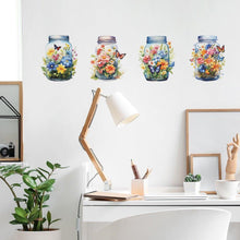 Load image into Gallery viewer, Butterfly Haven Floral Vase Wall Stickers - Decor Home