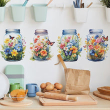 Load image into Gallery viewer, Butterfly Haven Floral Vase Wall Stickers - Decor Home