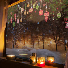 Load image into Gallery viewer, Christmas Balls and Branch Stained Glass Stickers - Decor Home