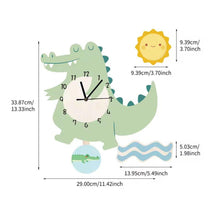 Load image into Gallery viewer, Crocodile Non-Ticking Silent Kid's Wall Clock - Decor Home