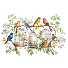 Load image into Gallery viewer, Flowering Haven Birdcage Wall Stickers - Decor Home