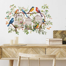Load image into Gallery viewer, Flowering Haven Birdcage Wall Stickers - Decor Home