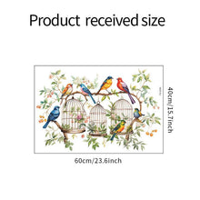 Load image into Gallery viewer, Flowering Haven Birdcage Wall Stickers - Decor Home