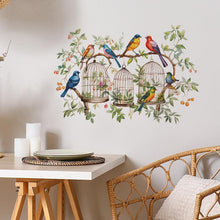 Load image into Gallery viewer, Flowering Haven Birdcage Wall Stickers - Decor Home