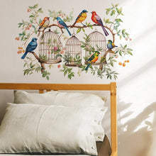 Load image into Gallery viewer, Flowering Haven Birdcage Wall Stickers - Decor Home