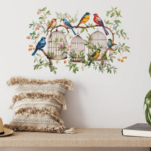 Load image into Gallery viewer, Flowering Haven Birdcage Wall Stickers - Decor Home