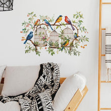 Load image into Gallery viewer, Flowering Haven Birdcage Wall Stickers - Decor Home