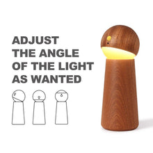 Load image into Gallery viewer, Wooden Aura Touch Voice-Control USB Dimmable Table Lamp - Decor Home