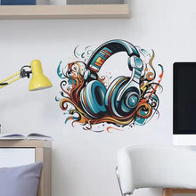 Load image into Gallery viewer, Playful Beats Headphone Wall Stickers - Decor Home