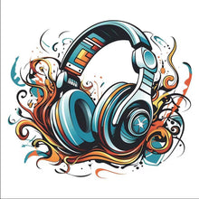 Load image into Gallery viewer, Playful Beats Headphone Wall Stickers - Decor Home