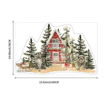 Load image into Gallery viewer, Red House & Fir Tree Double-Sided Static Cling Window Film Christmas Stickers - Decor Home