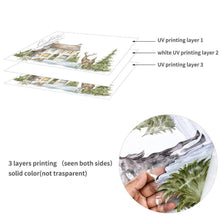 Load image into Gallery viewer, Red House & Fir Tree Double-Sided Static Cling Window Film Christmas Stickers - Decor Home