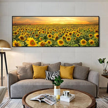 Load image into Gallery viewer, Framed Canvas Wall Art Sunflower Field (50x150cm) - Decor Home