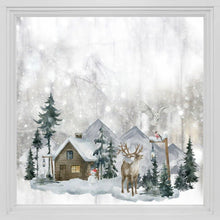 Load image into Gallery viewer, Winter Village Reindeer Stained Window Cling Christmas Decals - Decor Home