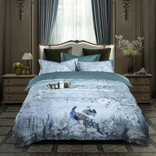 Load image into Gallery viewer, Peacocks 500TC Bed Linen - Bed Sheet, Duvet Cover, Pillocases Set - Decor Home