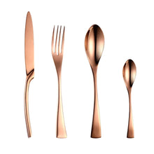 Load image into Gallery viewer, Rose Gold Stainless Steel 16 Piece Cutlery Set - Decor Home