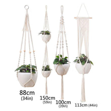 Load image into Gallery viewer, Handwoven Macrame Planters - 4 Pcs Set - Decor Home