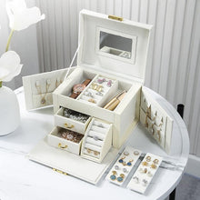 Load image into Gallery viewer, PU Leather White Jewellery Box For Girl - Decor Home