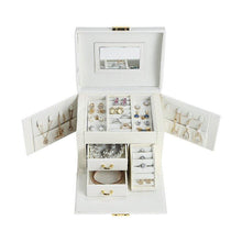 Load image into Gallery viewer, PU Leather White Jewellery Box For Girl - Decor Home