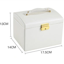 Load image into Gallery viewer, PU Leather White Jewellery Box For Girl - Decor Home