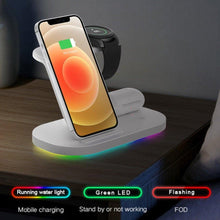Load image into Gallery viewer, 3 in 1 Wireless Charger Stand For Samsung Phone Galaxy Watch Buds iPhone Apple AirPods - Decor Home